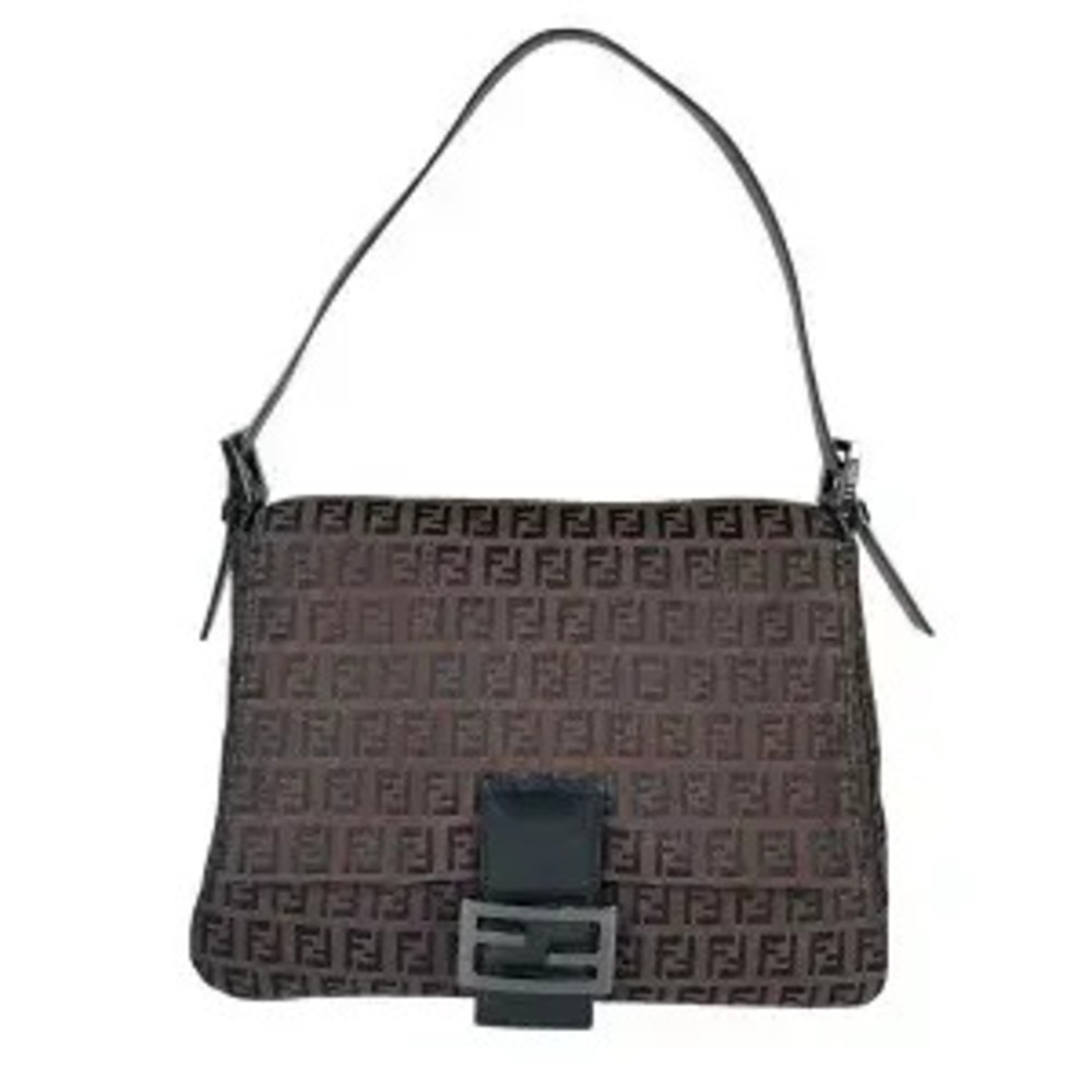 Fendi Mamma Bucket Handbag Canvas Brown